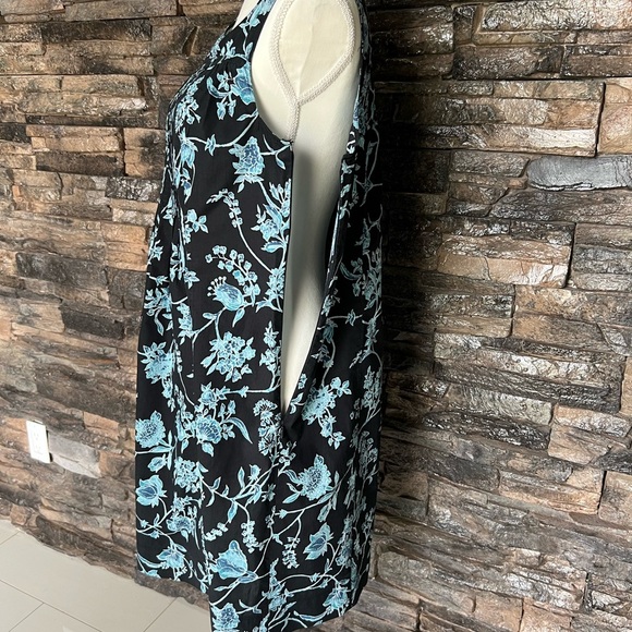 LOFT Blue Green Casual Midi Sundress Scoop Neck - Picture 6 of 10